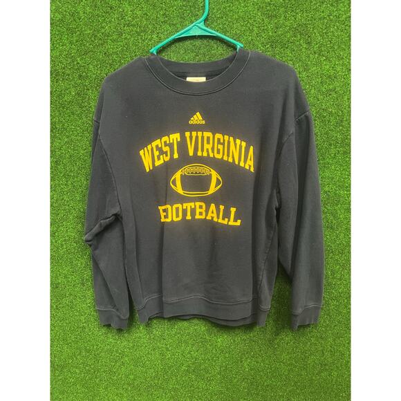 University West Virginia Y2K Adidas Pullover Sweatshirt Sz Small Unisex Women - Picture 1 of 6